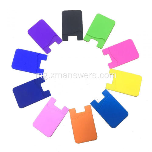 Hotsale silicone mobile phone card holders with stand